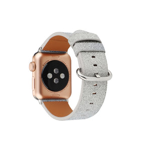 Gradient Glitter PU Leather Watch Band Microfiber Design For Apple Watch SE/6/5/4/3/2/1(Blue)