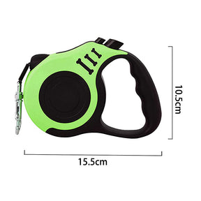 Retractable Dog Leash Lightweight Portative with Folding Bowl Dispenser Waste Bag-Green