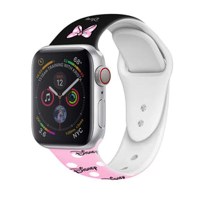 Soft Silicone Cartoon Minnie Mouse Bands for Apple Watch Series SE/6/5/4/3/2/1-C13