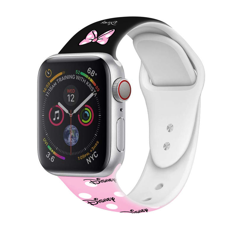 Soft Silicone Cartoon Minnie Mouse Bands for Apple Watch Series SE/6/5/4/3/2/1-C13
