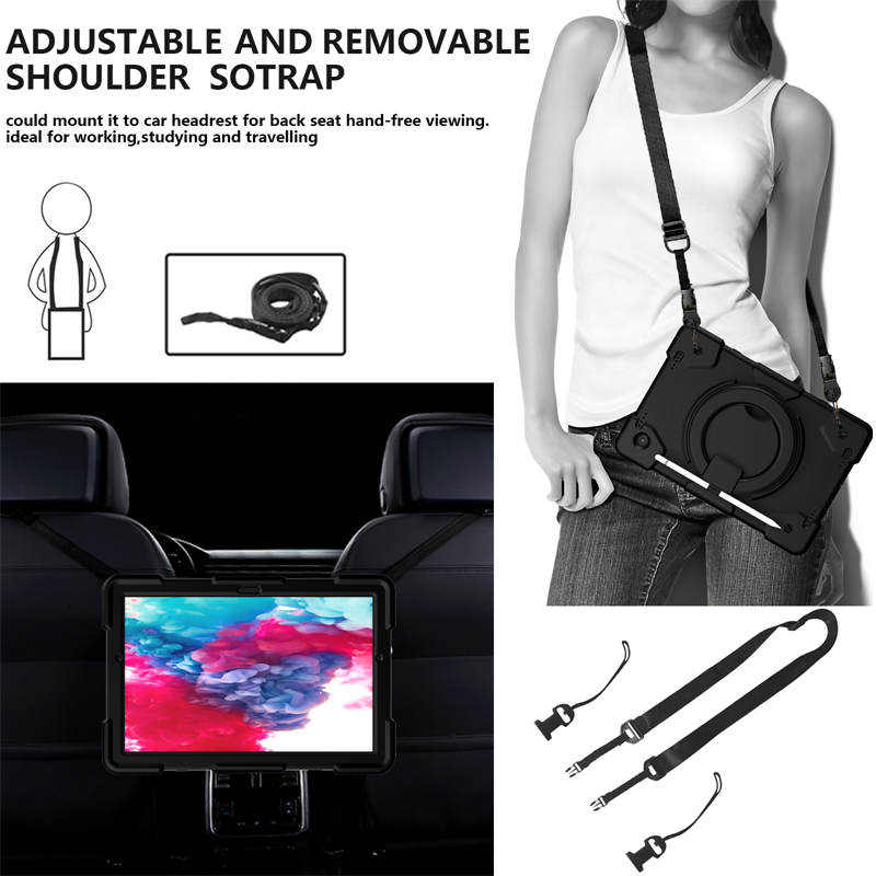 Tab A 8 X200/X205 Samsung Tablet Case with 360¡ãSwivel Stand-Black