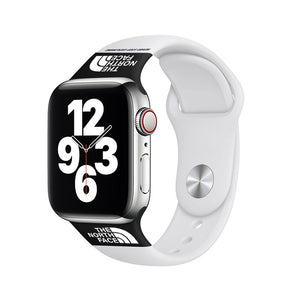Sports Band Soft Silicone Breathable Waterproof for Apple Watch-WhiteBlack