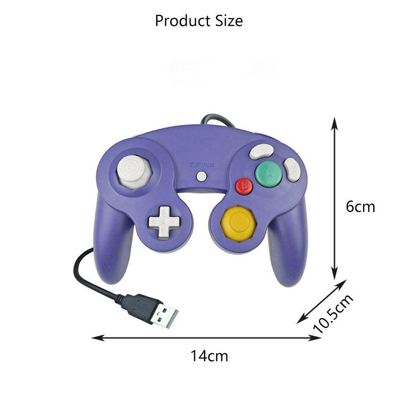 Classic Wired Controller Gamepad for Wii NGC PC MAC-Purple