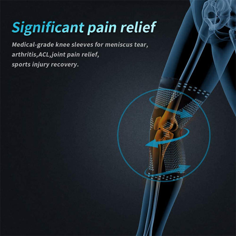 Professional Sports Knee Brace Fitness Spring Support Silicone Anti-collision Knee-Gray