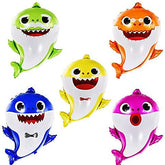 5Pcs 25 inch Cute Shark Balloon Helium Shark Family Balloons for Baby Shark Birthday Part