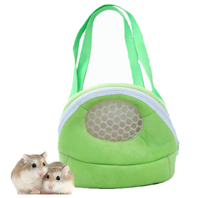 Travel Portable Hamster Backpack With Snacks-Green