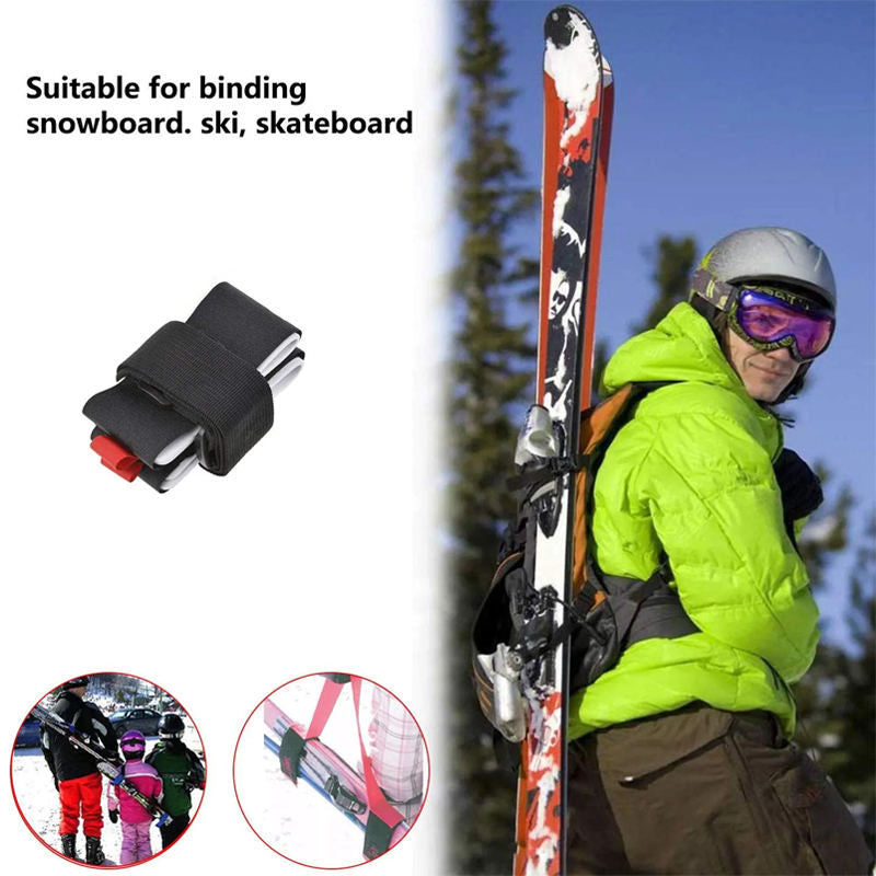 Adjustable Ski Shoulder Straps Handheld Nylon EVA Carrier Straps-A