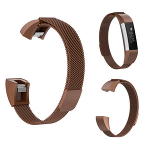 Magnetic Milanese Stainless Steel Strap  For Fitbit Alta/Alta HR Fashion Accessorie-Coffee