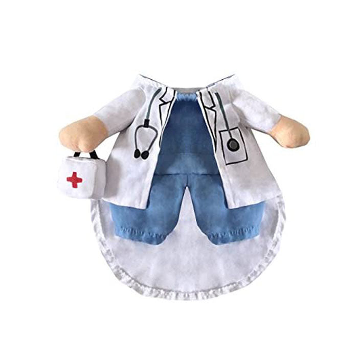 Pet Halloween Costumes for Dog Cat Funny Doctor Uniform