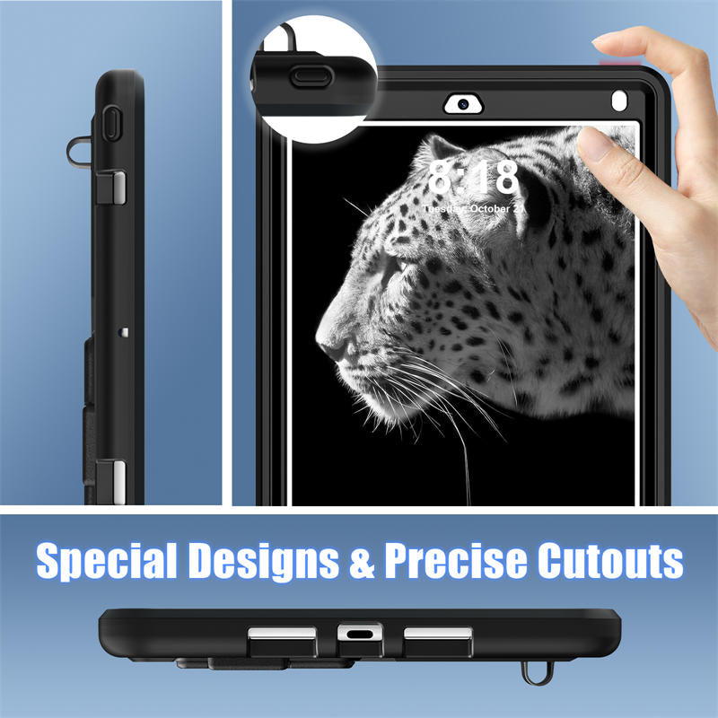 Tablet Case Rugged with Kickstand for iPad 6th/5th Generation 2018/2017-Black