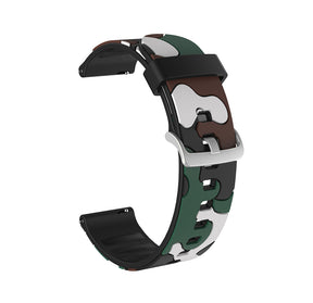 Camo Silicone Watch Band For Samsung Galaxy Watch 42/46mm Gear S3 Frontier/Classic(Camo Army Green2)