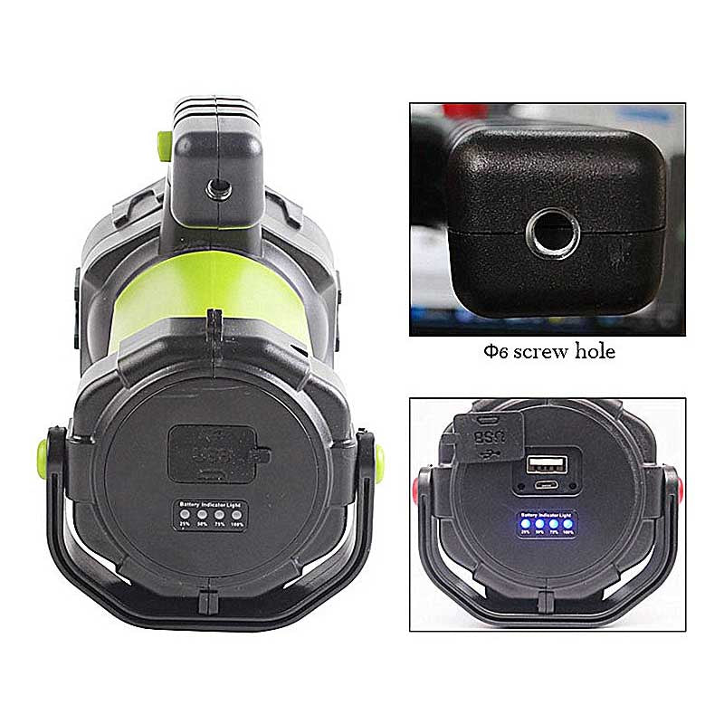 Portable Bright Camping Light for Emergency LED Flashlight Spotlight-Green