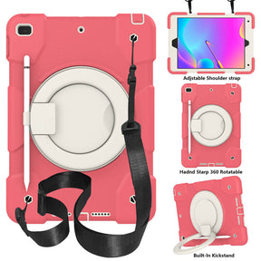 iPad Case For iPad 10.2 with 360¡ãSwivel Stand-Begonia Red