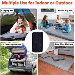 Memory Foam Camping Waterproof Mattress with Removable Cover Travel Bag