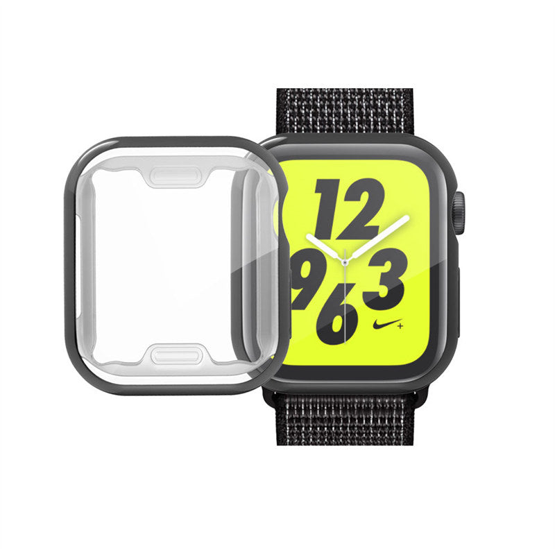 TPU All Around Screen Protective Cover for iWatch SE/6/5/4/3/2/1-Black