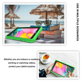 Shock Wave Kickstand Case Anti-Fall Protection For Samsung Tab A 8inch T290/T295(2019)-Green