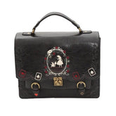 Women Vintage Messenger Bag Lolita Cute Handbags for Girls-Black