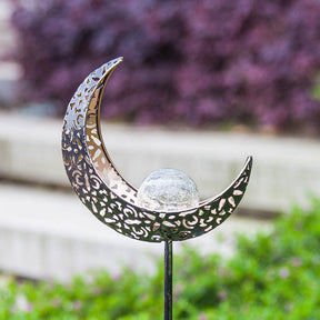 Garden Solar Light Outdoor Moon Waterproof Warm White LED Light Suitable for Lawn Courtyard or Courtyard Bronze