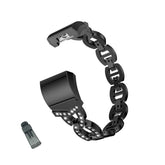 VO Bling Stainless Steel Watch Band Adjustable Wristbands for Apple IWatch Series SE/1/2/3/4/5/6 For Women-Black