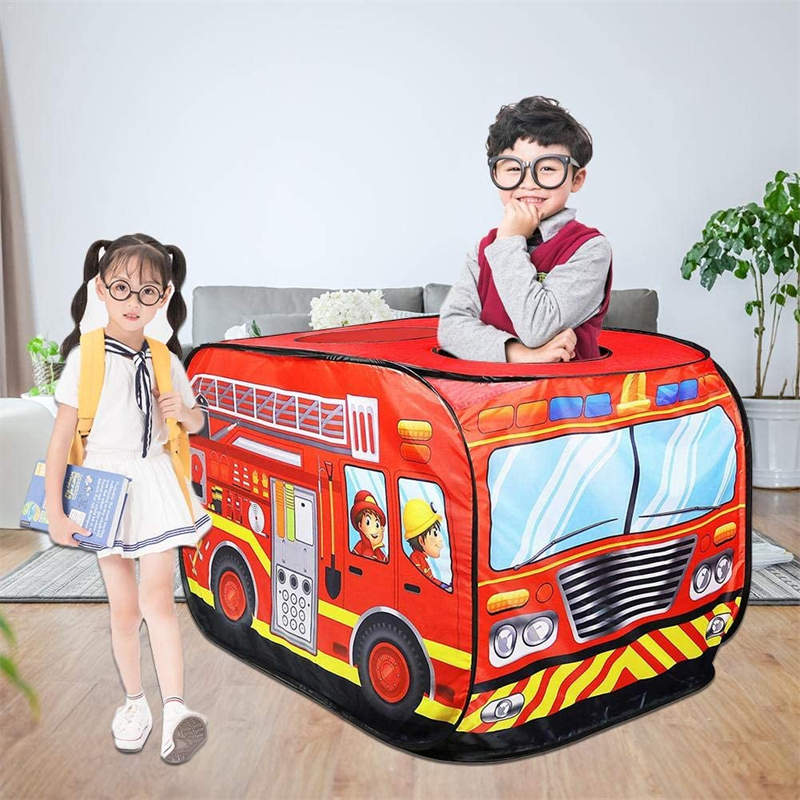 Kids Pop Up Play Tent Foldable for Indoor and Outdoor-Fire Truck