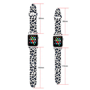 Fashion Leopard Pattern Silicone Watchband for Apple Watch SE & Series 6/5/4/3/2/1-B20