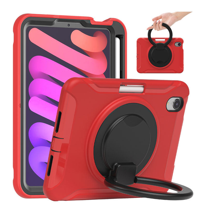 CowKing iPad Case For iPad Mini 6 With Handle Grip-Red Black