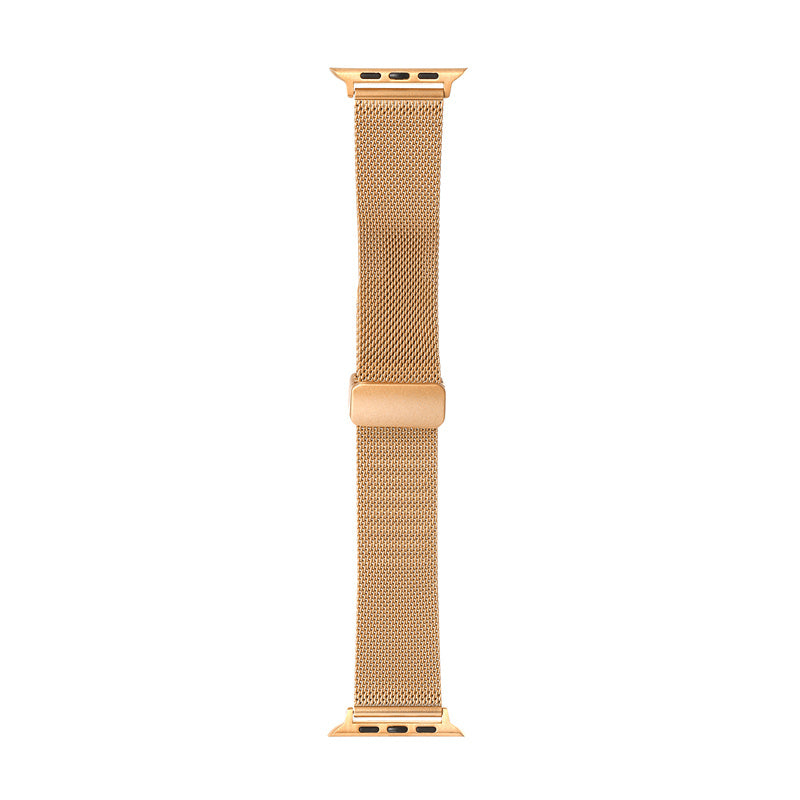 Fashion Magnetic Band Mesh Loop Metal Adjustable for Apple Watch-Rose Gold