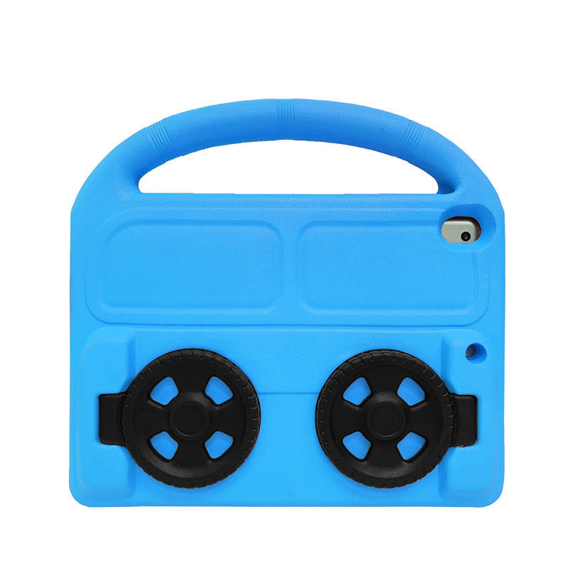 Wheel iPad Case For iPad 7/8/9 Air 3 Pro 10.5 inch Shockproof Stand Cover With Handle Stand-Blue