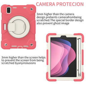 iPad Case For iPad Mini 6 with 360¡ãSwivel Stand-Begonia Red