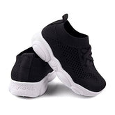 Baby First Walking Shoes Toddler Boys Girls Cotton Mesh Breathable Sneakers-Black