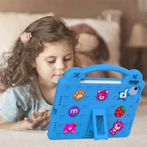 Strawberry iPad Case Shockproof with Handle Shoulder Strap for iPad 10th 2022-SkyBlue