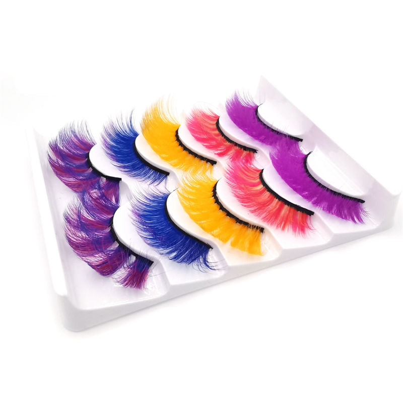 3D False Eyelashes Colored Thick Lashes for Performance Halloween-19