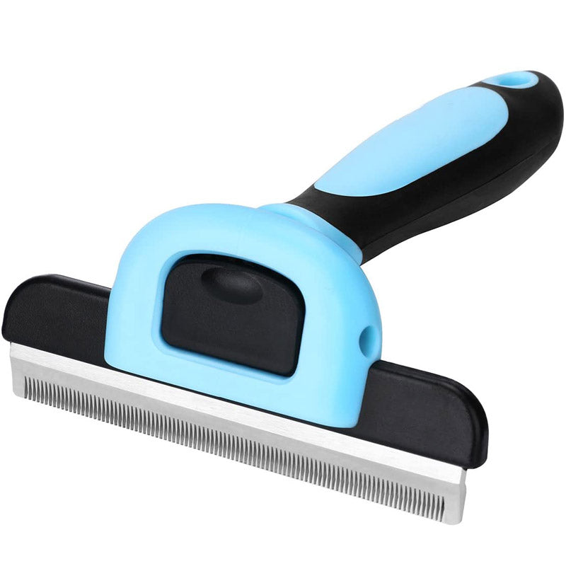 Pet Grooming Brush Deshedding Tool for Cats Dogs Effectively Reduces Shedding Blue