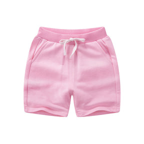 Kids 3 Pack 100% Cotton Sport Jogger Shorts Casual Elastic Pants-H