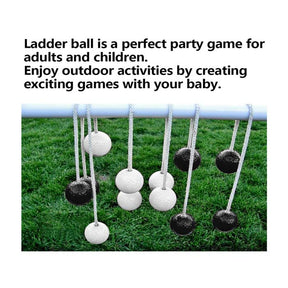 6 Pcs Ladder Toss Ball Replacement Set Kid Safe Soft Rubber Golf Balls-Black+White
