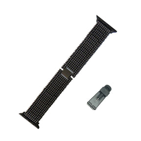 JZ Stainless Steel Watch Band Adjustable Wristbands for Apple IWatch Series SE/1/2/3/4/5/6For Women-Black
