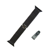 JZ Stainless Steel Watch Band Adjustable Wristbands for Apple IWatch Series SE/1/2/3/4/5/6 For Women-Black