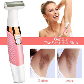 USB Rechargeable Electric Shaver Trimmer for Women Full Body Hair Remover for Leg Underarm