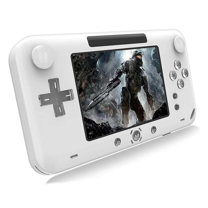 4 in Retro Handheld Game Console 208 Classic FC Games Supports TV Connection-White