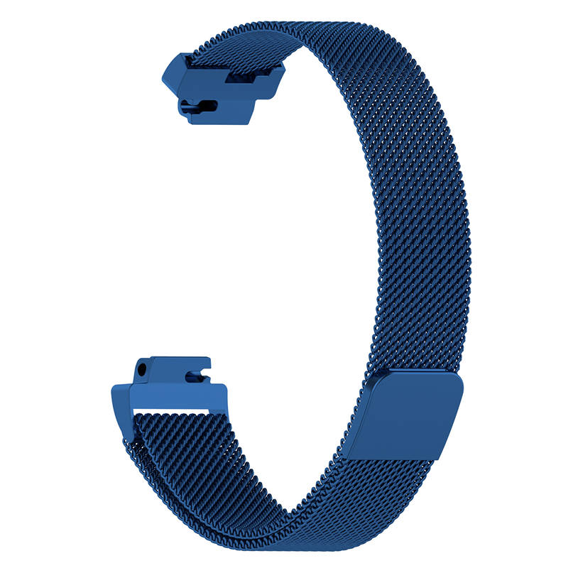 Stainless Steel Metal Replacement Strap Magnet Buckle For Fitbit Inspire HR-Blue