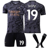 Arsenal Away Jersey 2022-23 PEPE #19 Soccer Jersey Kids Adult 3-Pieces Jersey Kits