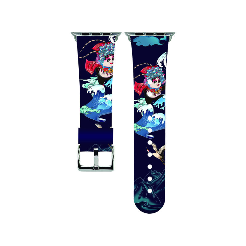 Chinese Style TPU Replacement Watchband for Apple Watch Series SE/6/5/4/3/2/1-4