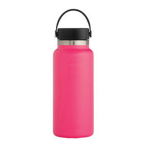 Stainless Steel Thermos Cup Wide Mouth Water Bottle for Outdoor Travel-Pink