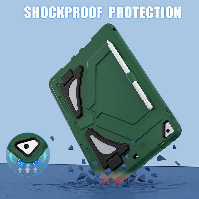 Protective Cover for Samsung Tab A8 with Kickstand Kids Friendly-GreenBlack