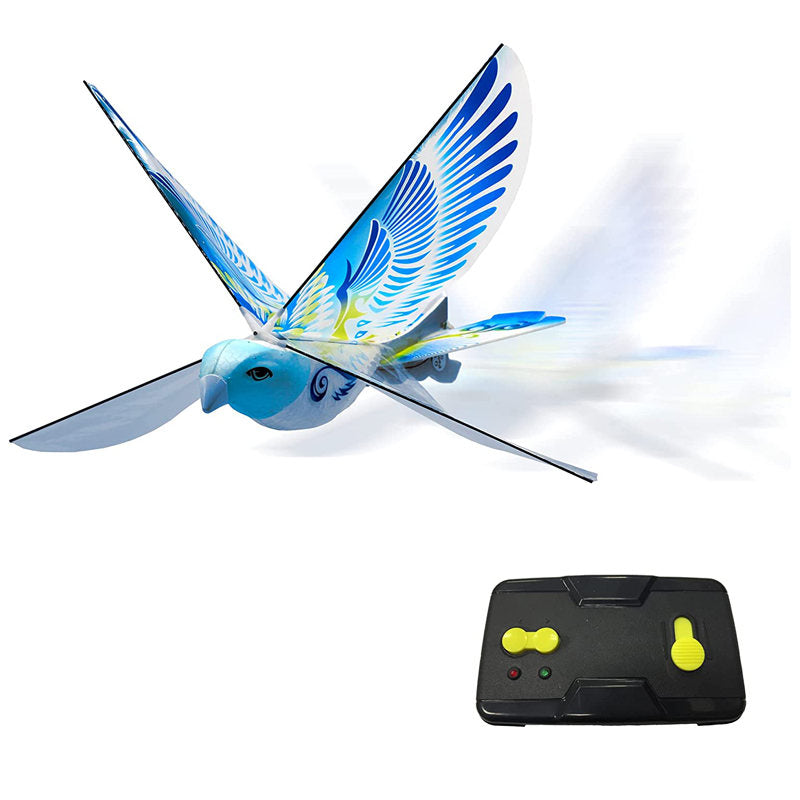 Kids Flying Remote Control Bird Toy with Bionic Flapping Wings-Blue