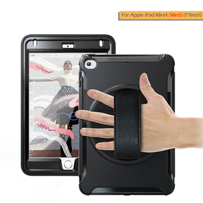 Spider Man 3-Layer Multi-Function Case Hand Strap Tablet Shell 7.9 inch For iPad Mini 4/5-Black