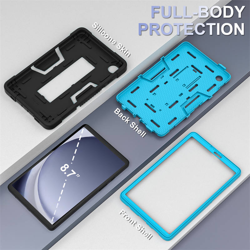 ShockProof Tablet Case with Stand for Samsung Galaxy A9 8.7 Inch-BlackBlue