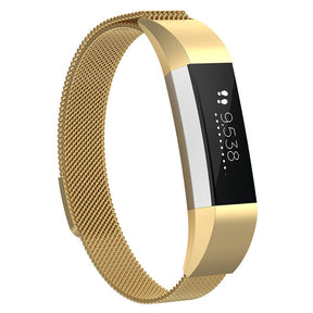 Magnetic Milanese Stainless Steel Strap  For Fitbit Alta/Alta HR Fashion Accessorie-Gold