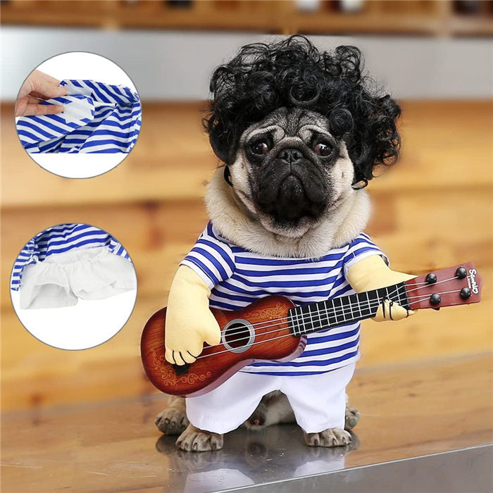 Pet Halloween Costume Funny Guitar Dog Costumes Set