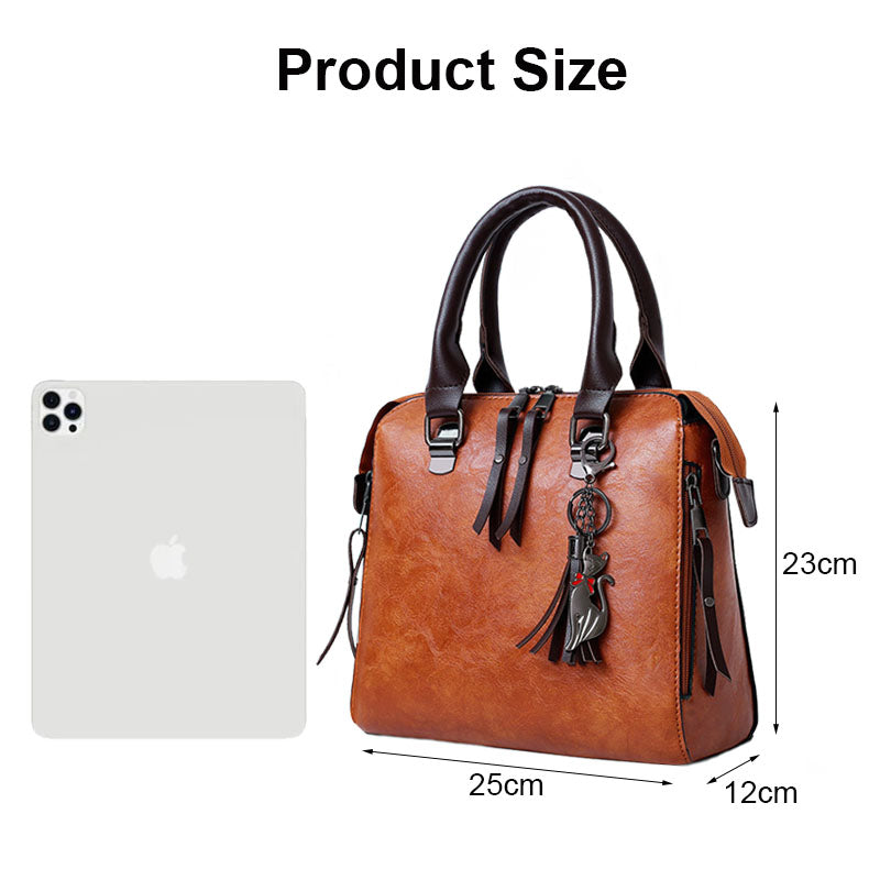 4pcs Women Fashion Handbags Purse Vintage Shoulder Bag-Black